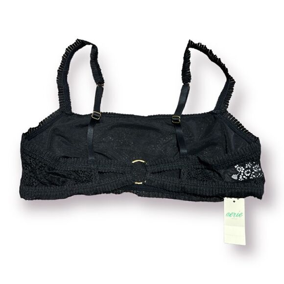 Aerie Women’s Black Lace Sheer Bra Size Medium NWT - Picture 3 of 5